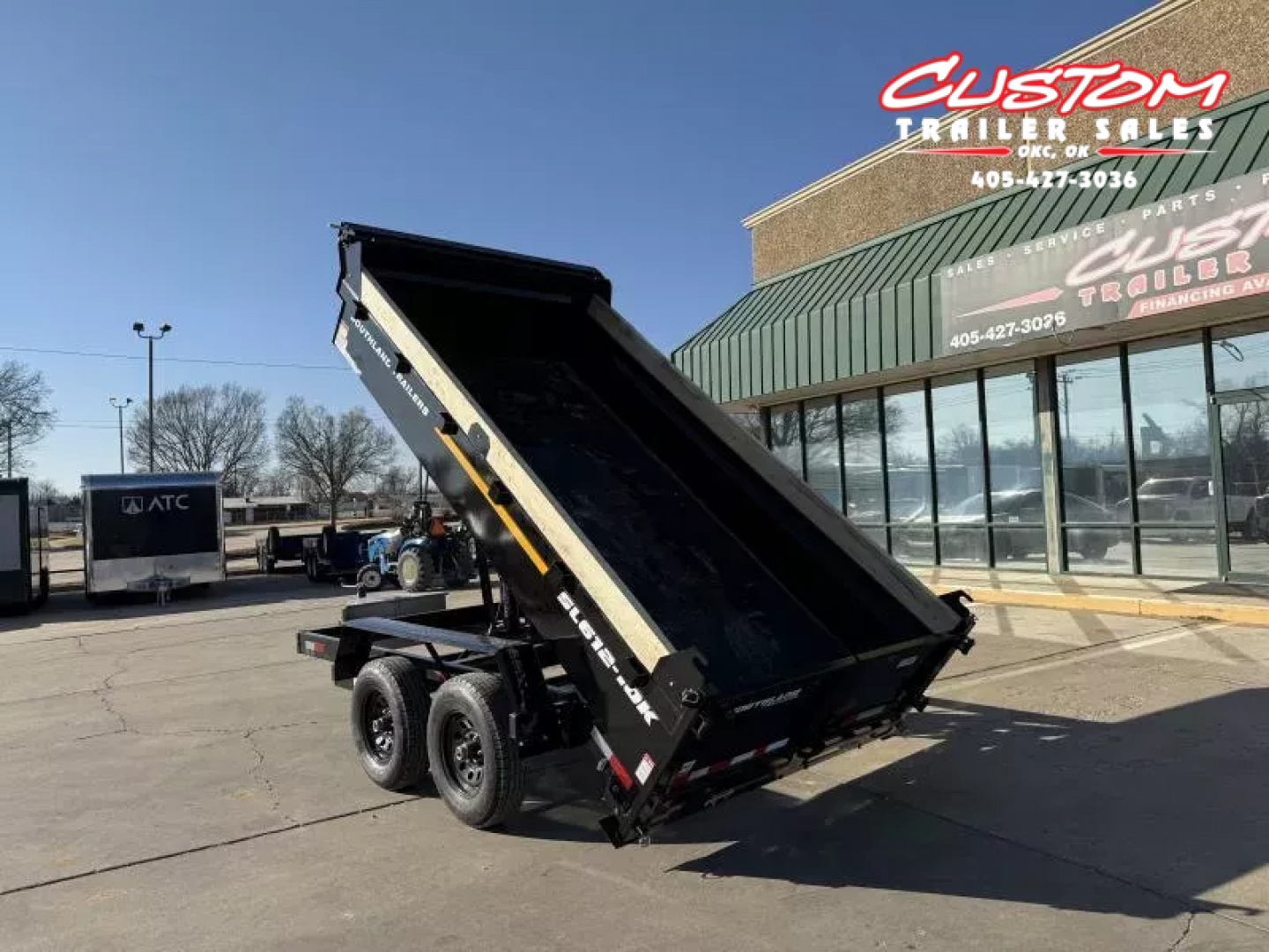 New #134254 2026 SOUTHLAND SL612 6 X 12 TANDEM AXLE 10K BUMPER PULL DUMP TRAILER W/ SPARE TIRE