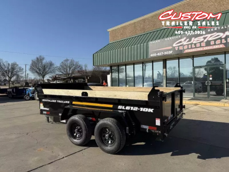 New #134254 2026 SOUTHLAND SL612 6 X 12 TANDEM AXLE 10K BUMPER PULL DUMP TRAILER W/ SPARE TIRE