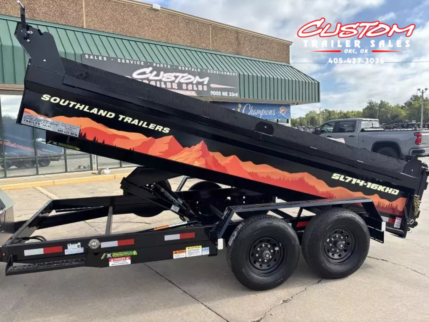 New #141143 2026 SOUTHLAND SL714-16KHD 14 X 83 TANDEM AXLE 16K BUMPER PULL DUMP W/ HYD. JACK & SPARE