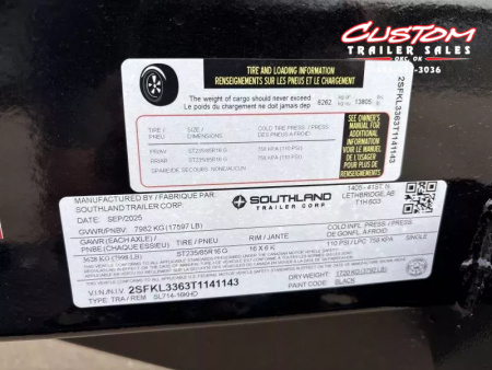 New #141143 2026 SOUTHLAND SL714-16KHD 14 X 83 TANDEM AXLE 16K BUMPER PULL DUMP W/ HYD. JACK & SPARE