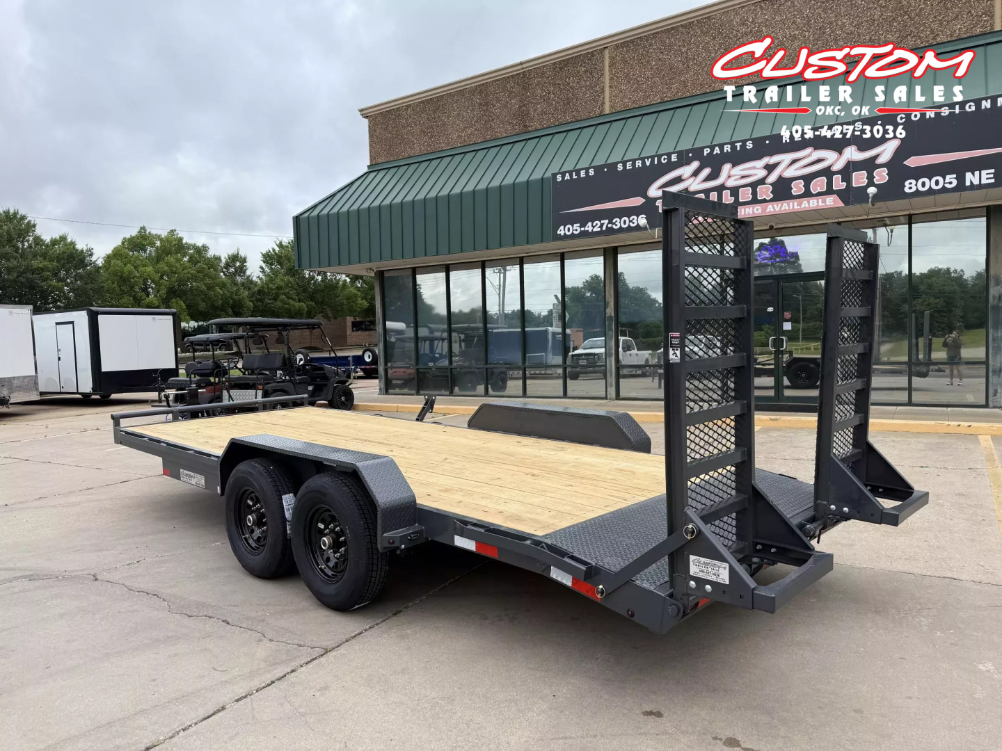 New #143412 2025 LAMAR H6 20 X 83 TANDEM AXLE 14K EQUIPMENT HAULER W/ STAND UP RAMPS