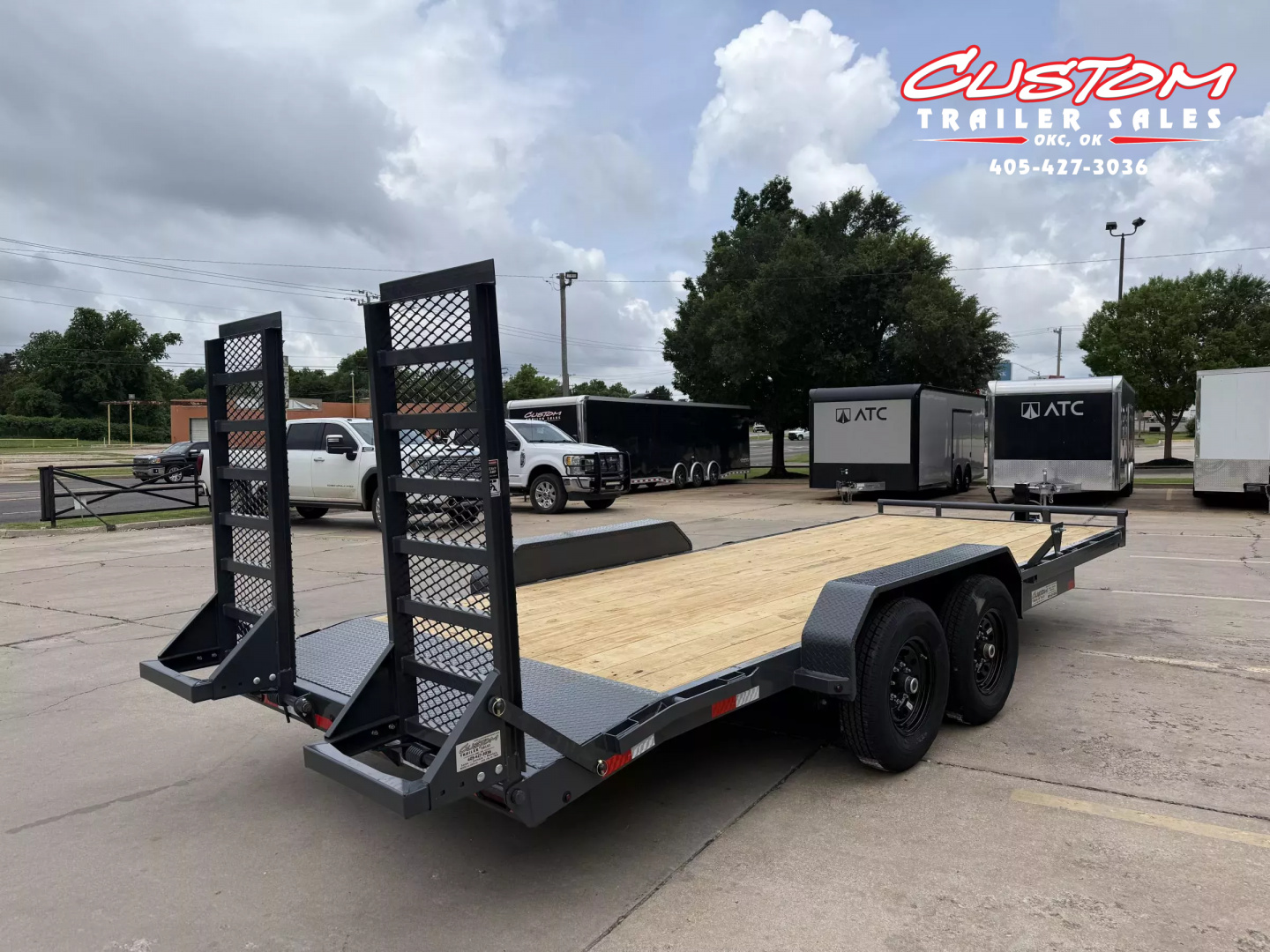 New #143412 2025 LAMAR H6 20 X 83 TANDEM AXLE 14K EQUIPMENT HAULER W/ STAND UP RAMPS