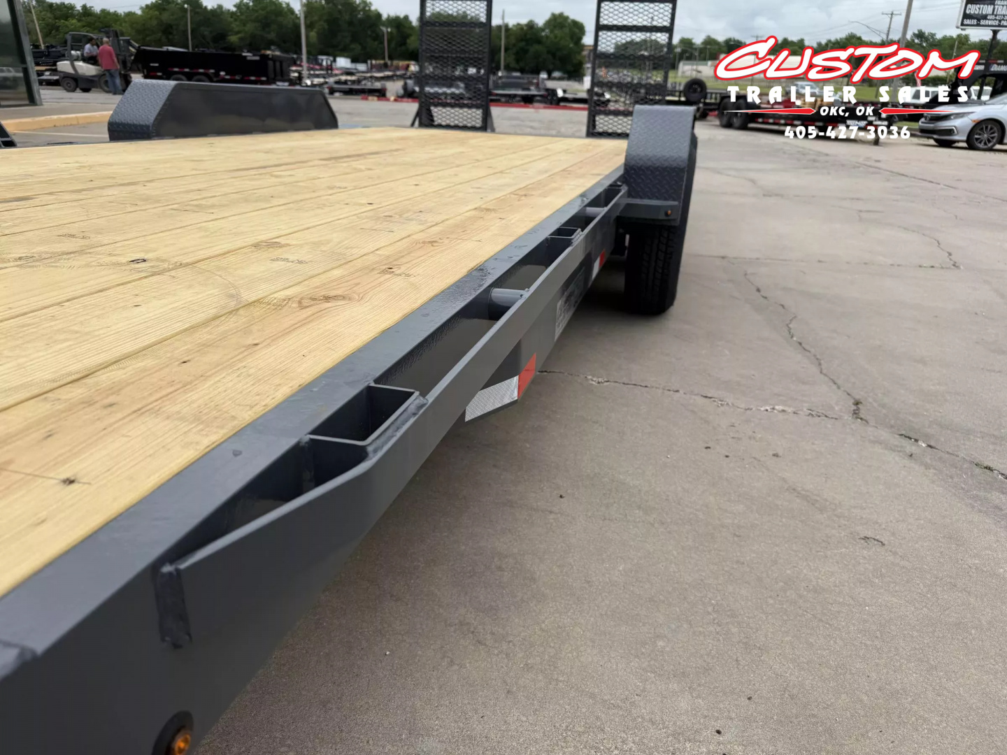 New #143412 2025 LAMAR H6 20 X 83 TANDEM AXLE 14K EQUIPMENT HAULER W/ STAND UP RAMPS