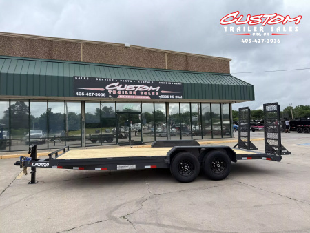 New #143412 2025 LAMAR H6 20 X 83 TANDEM AXLE 14K EQUIPMENT HAULER W/ STAND UP RAMPS