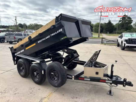 New #143845 2026 SOUTHLAND SL510 5 X 10 TANDEM AXLE 10K BUMPER PULL DUMP TRAILER W/ SPARE TIRE