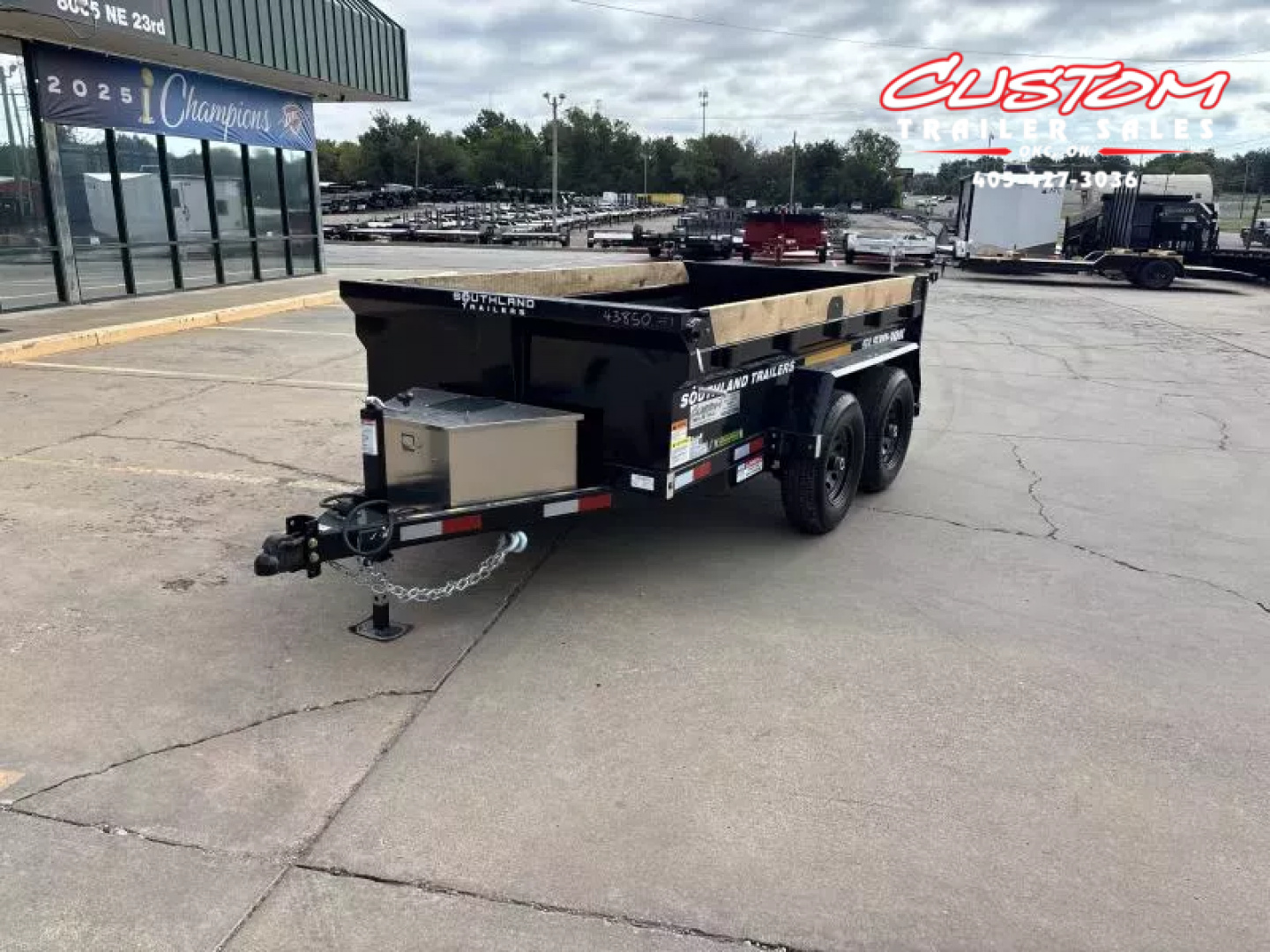 New #143851 2026 SOUTHLAND SL510 5 X 10 TANDEM AXLE 10K BUMPER PULL DUMP TRAILER W/ SPARE TIRE