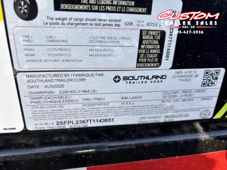 New #143851 2026 SOUTHLAND SL510 5 X 10 TANDEM AXLE 10K BUMPER PULL DUMP TRAILER W/ SPARE TIRE