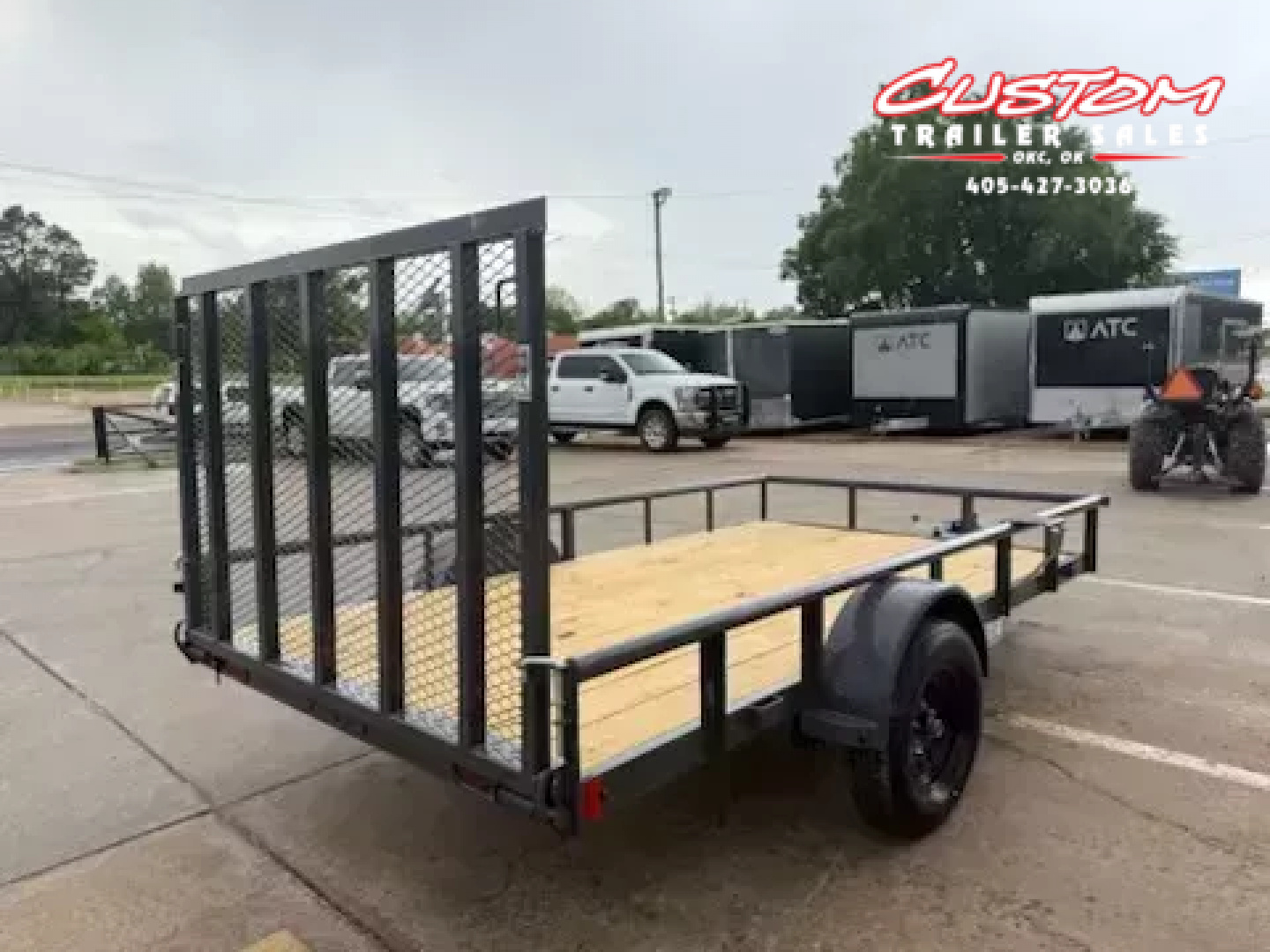 New #144290 2026 LAMAR UC 12 X 77 SINGLE AXLE PIPE TOP 3K UTILITY TRAILER W/ REAR RAMP GATE