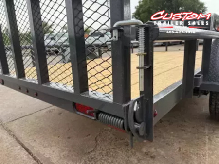 New #144290 2026 LAMAR UC 12 X 77 SINGLE AXLE PIPE TOP 3K UTILITY TRAILER W/ REAR RAMP GATE