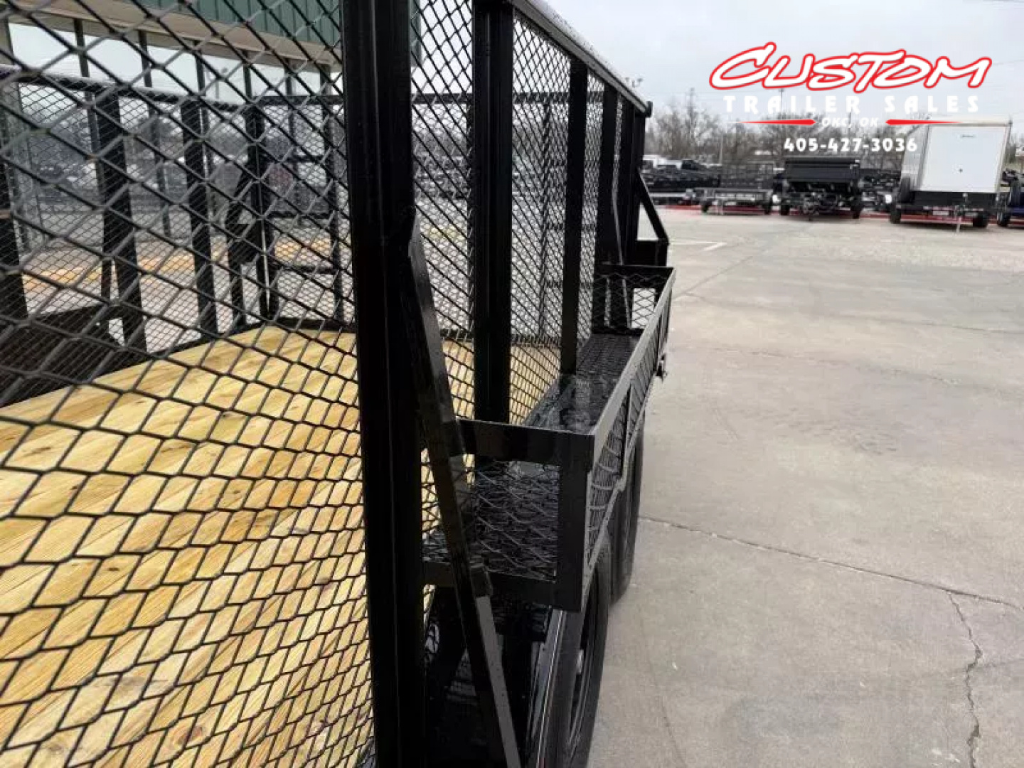 New #144427 2025 MP CUSTOMS 16 X 83 TANDEM AXLE PIPE TOP 7K LANDSCAPE TRAILER W/ 4' SIDES