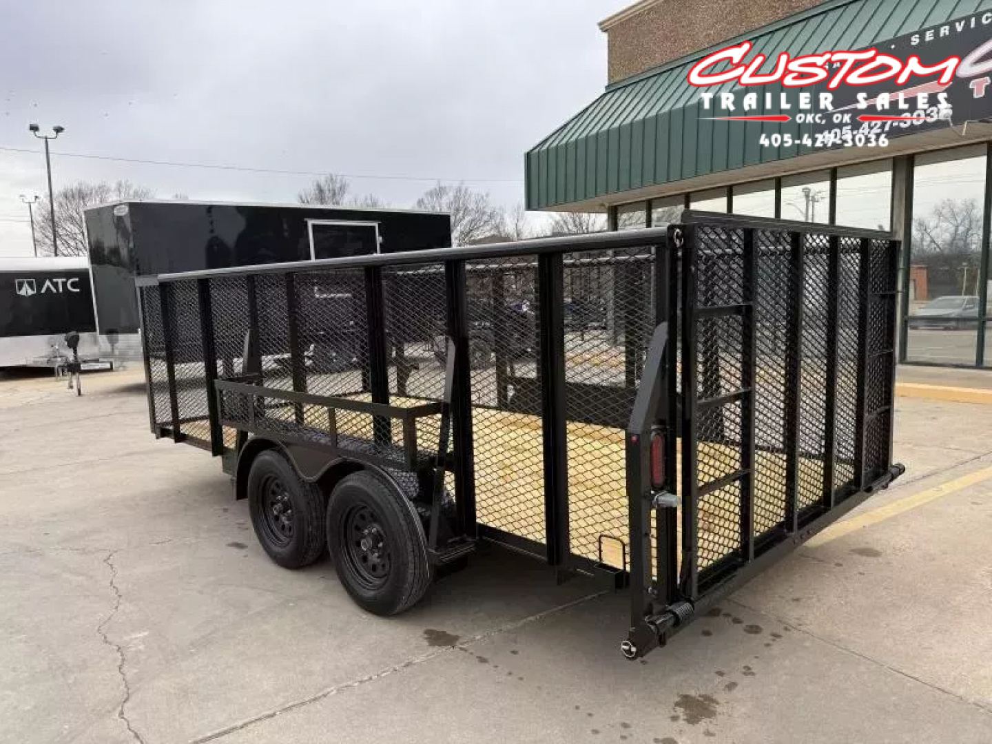 New #144427 2025 MP CUSTOMS 16 X 83 TANDEM AXLE PIPE TOP 7K LANDSCAPE TRAILER W/ 4' SIDES