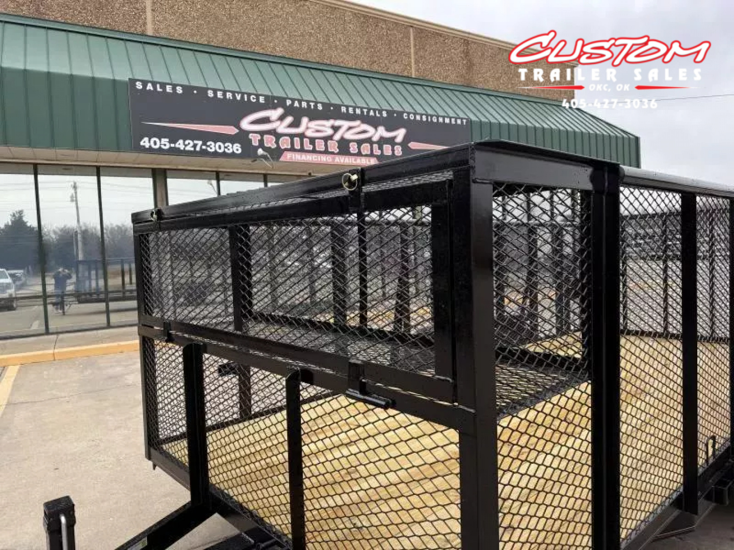 New #144427 2025 MP CUSTOMS 16 X 83 TANDEM AXLE PIPE TOP 7K LANDSCAPE TRAILER W/ 4' SIDES