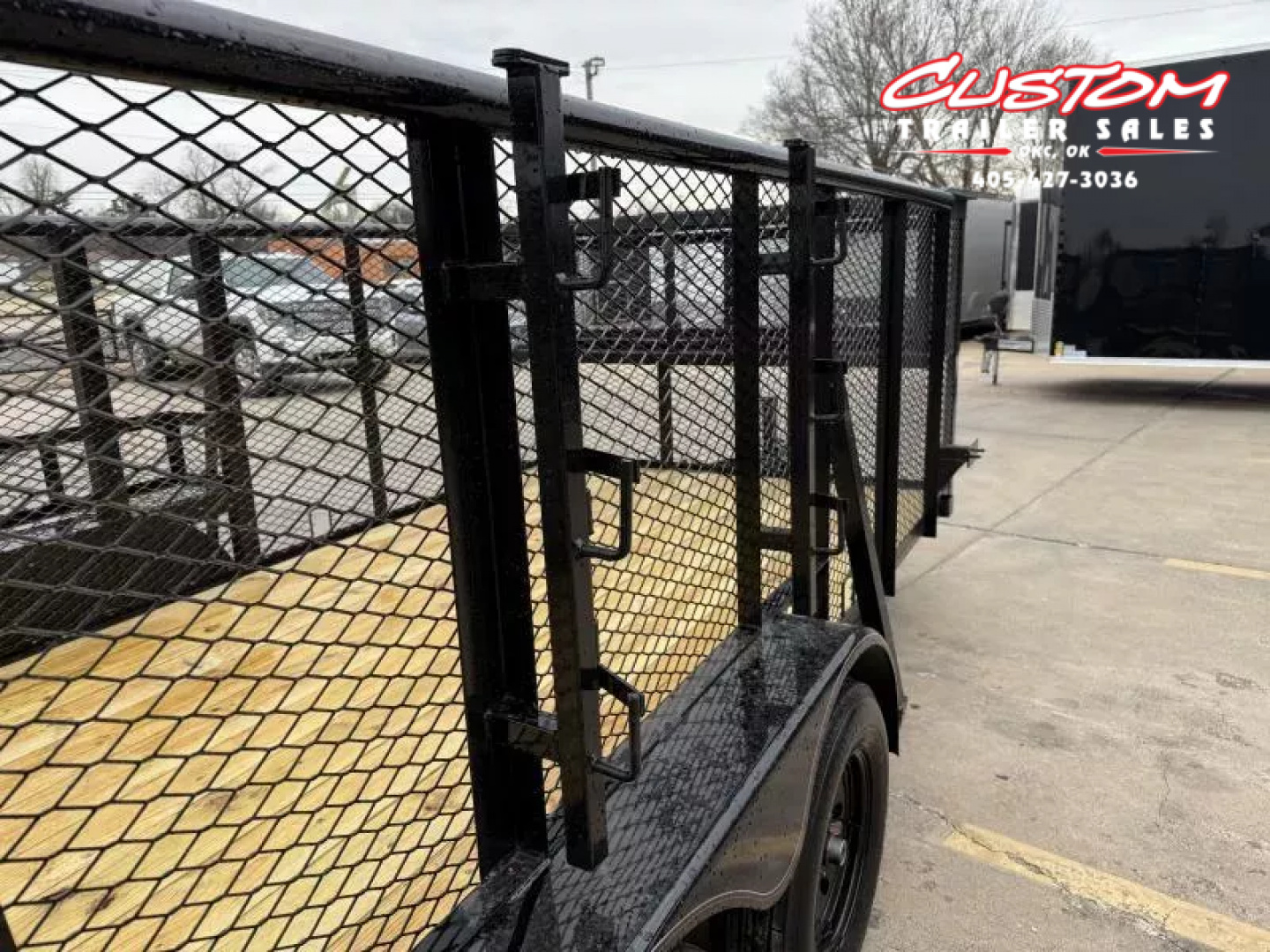 New #144427 2025 MP CUSTOMS 16 X 83 TANDEM AXLE PIPE TOP 7K LANDSCAPE TRAILER W/ 4' SIDES