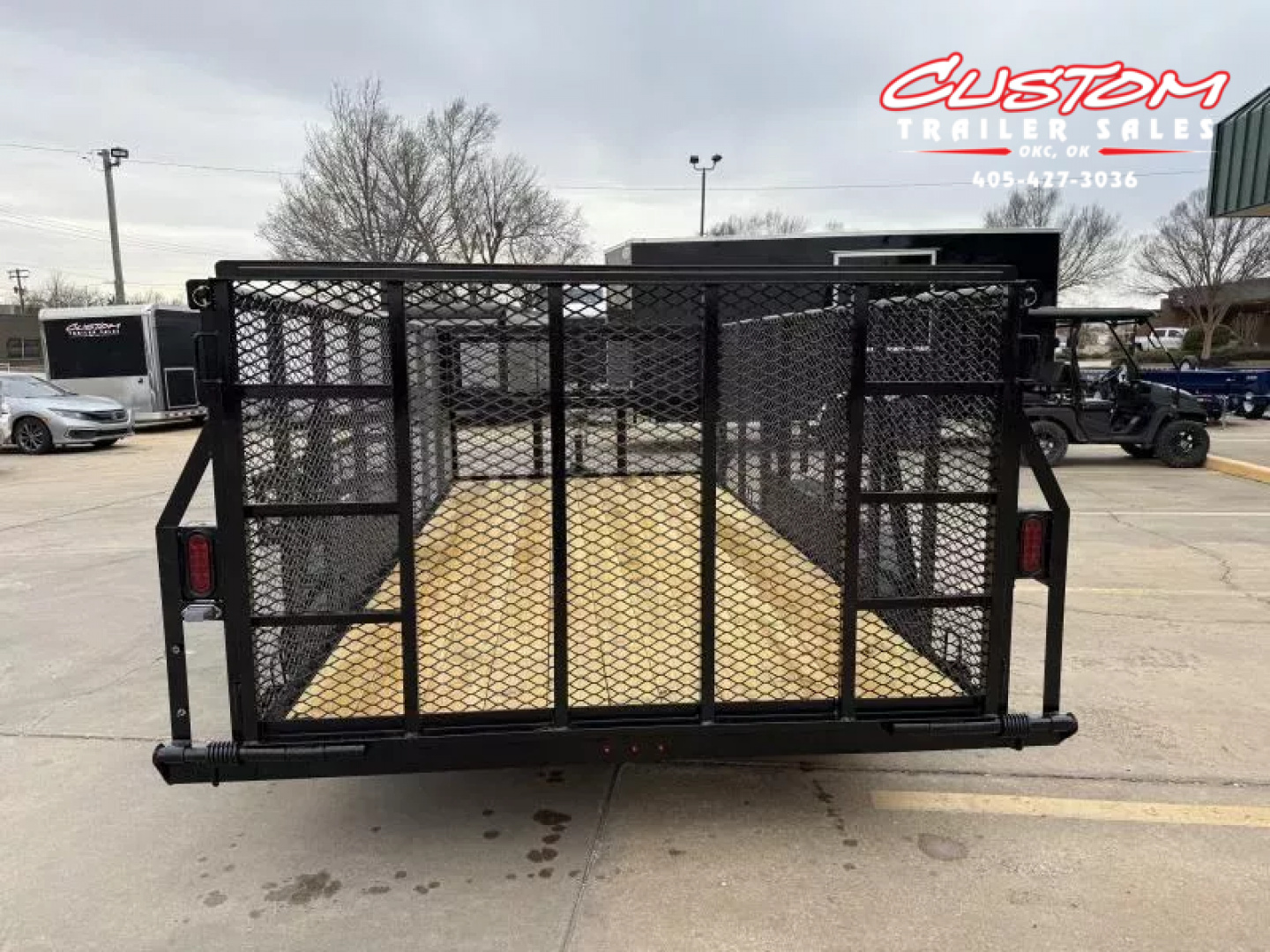 New #144427 2025 MP CUSTOMS 16 X 83 TANDEM AXLE PIPE TOP 7K LANDSCAPE TRAILER W/ 4' SIDES