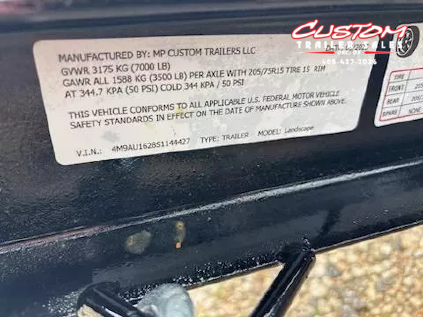 New #144427 2025 MP CUSTOMS 16 X 83 TANDEM AXLE PIPE TOP 7K LANDSCAPE TRAILER W/ 4' SIDES