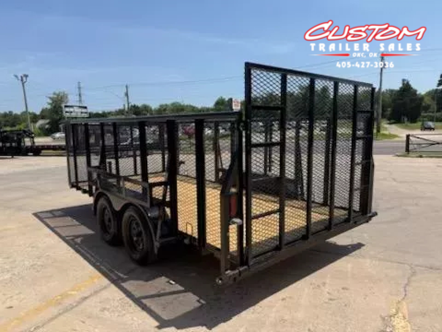 New #144557 2025 MP CUSTOMS 16 X 83 TANDEM AXLE PIPE TOP 7K LANDSCAPE TRAILER W/ 4' SIDES