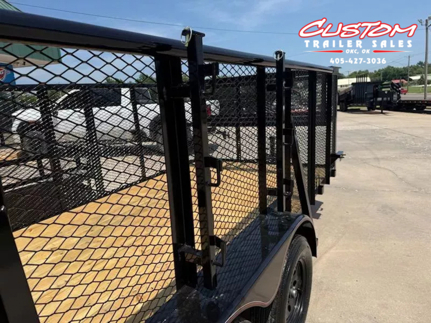 New #144557 2025 MP CUSTOMS 16 X 83 TANDEM AXLE PIPE TOP 7K LANDSCAPE TRAILER W/ 4' SIDES