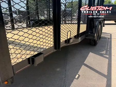 New #144557 2025 MP CUSTOMS 16 X 83 TANDEM AXLE PIPE TOP 7K LANDSCAPE TRAILER W/ 4' SIDES