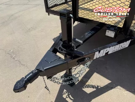 New #144557 2025 MP CUSTOMS 16 X 83 TANDEM AXLE PIPE TOP 7K LANDSCAPE TRAILER W/ 4' SIDES