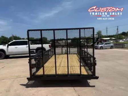 New #144644 2025 MP CUSTOMS 16 X 83 TANDEM AXLE PIPE TOP 7K LANDSCAPE TRAILER W/ 2' SIDES