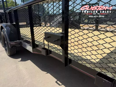 New #144644 2025 MP CUSTOMS 16 X 83 TANDEM AXLE PIPE TOP 7K LANDSCAPE TRAILER W/ 2' SIDES