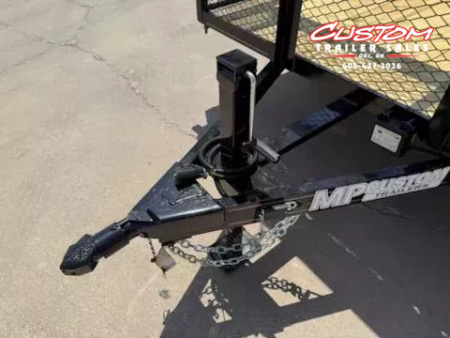 New #144644 2025 MP CUSTOMS 16 X 83 TANDEM AXLE PIPE TOP 7K LANDSCAPE TRAILER W/ 2' SIDES