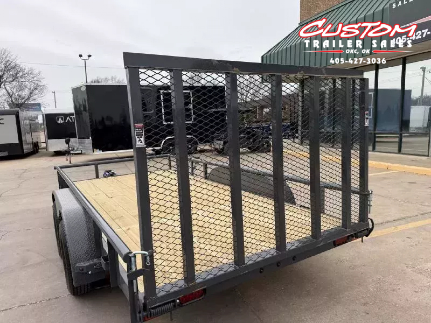 New #144811 2026 LAMAR UC 14 X 77 TANDEM AXLE PIPE TOP 7K UTILITY W/ REAR RAMP GATE