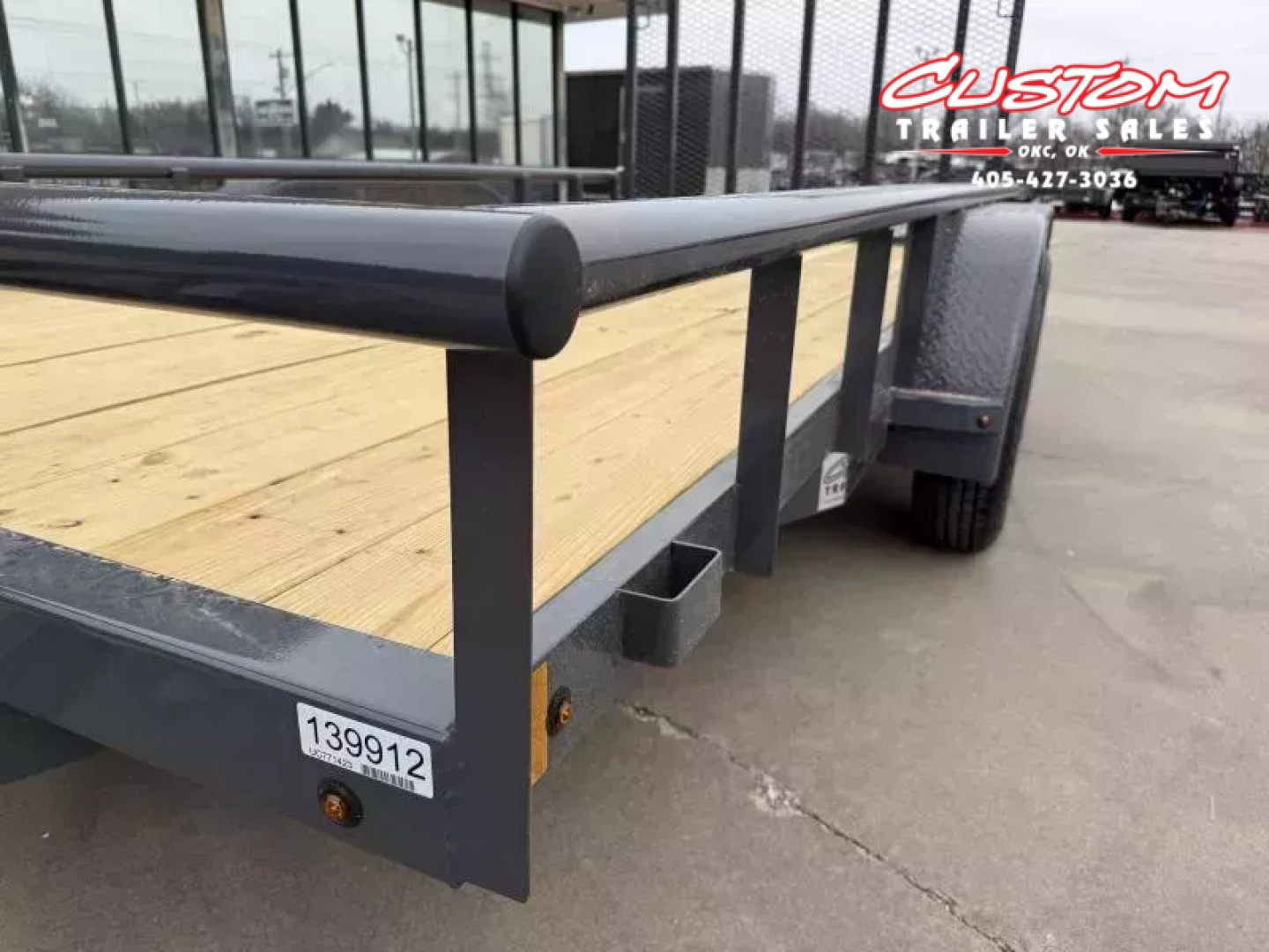 New #144811 2026 LAMAR UC 14 X 77 TANDEM AXLE PIPE TOP 7K UTILITY W/ REAR RAMP GATE