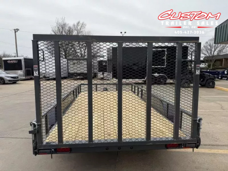 New #144811 2026 LAMAR UC 14 X 77 TANDEM AXLE PIPE TOP 7K UTILITY W/ REAR RAMP GATE