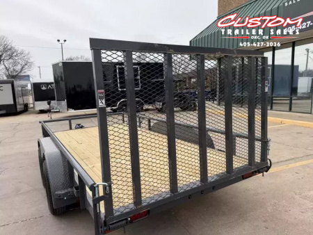 New #144811 2026 LAMAR UC 14 X 77 TANDEM AXLE PIPE TOP 7K UTILITY W/ REAR RAMP GATE