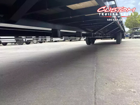 New #144894 2026 MP CUSTOMS 40 X 102 TANDEM AXLE 14K FLATBED GOOSENECK W/ MAXX RAMPS