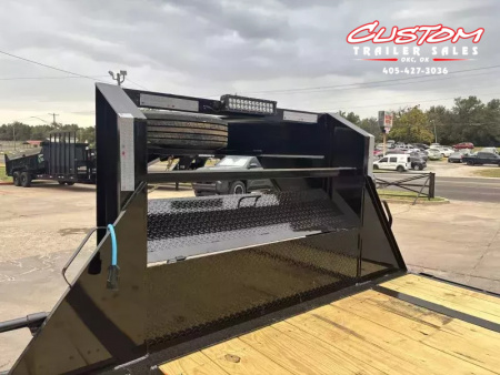 New #144894 2026 MP CUSTOMS 40 X 102 TANDEM AXLE 14K FLATBED GOOSENECK W/ MAXX RAMPS