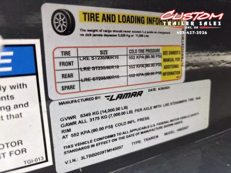 New #145057 2026 LAMAR H6 20 X 83 TANDEM AXLE 14K EQUIPMENT HAULER W/ SLIDE IN RAMPS