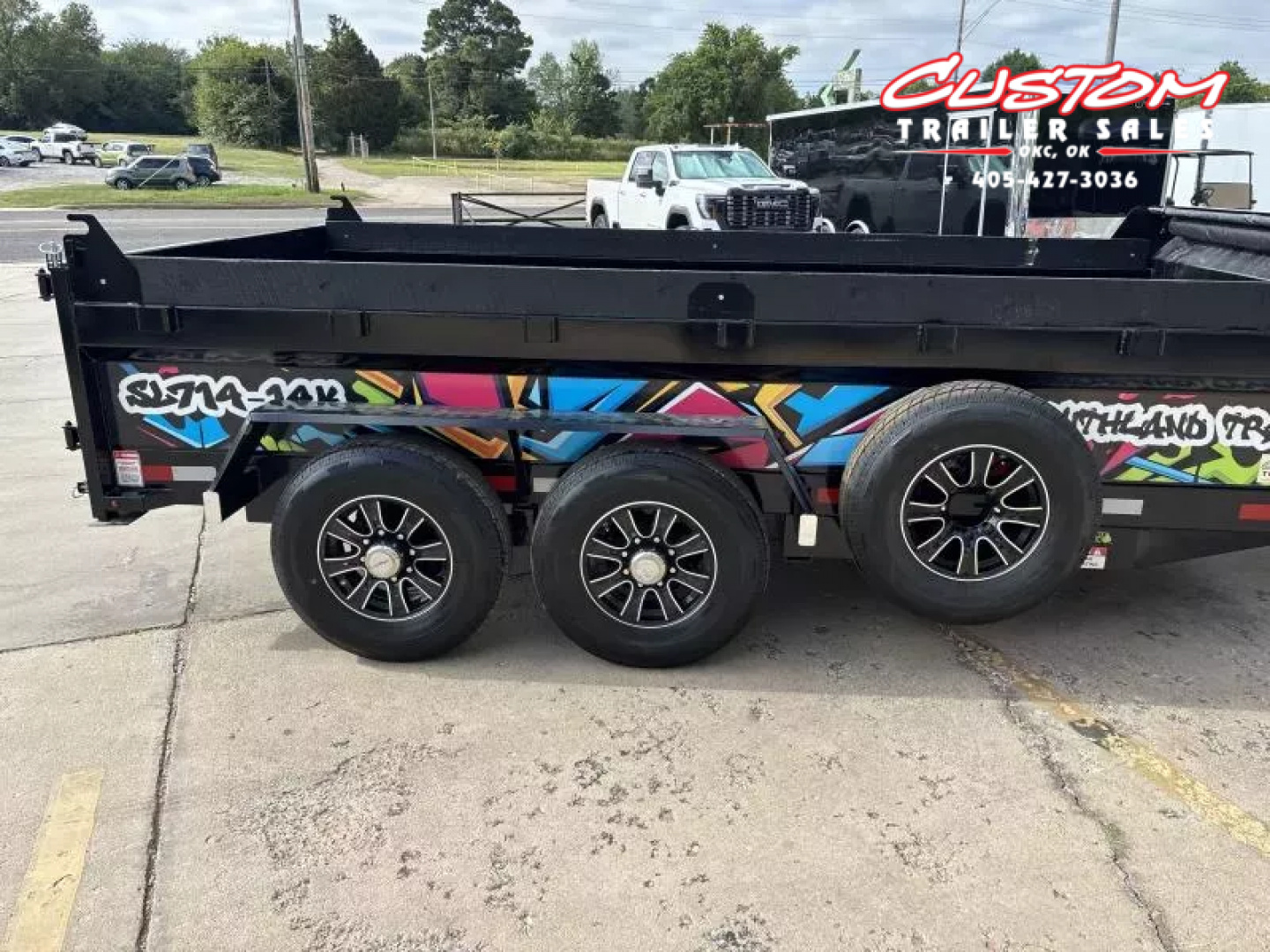 New #145063 2026 SOUTHLAND SL714 14 X 84 TANDEM AXLE 14K BUMPER PULL DUMP W/ SPARE TIRE