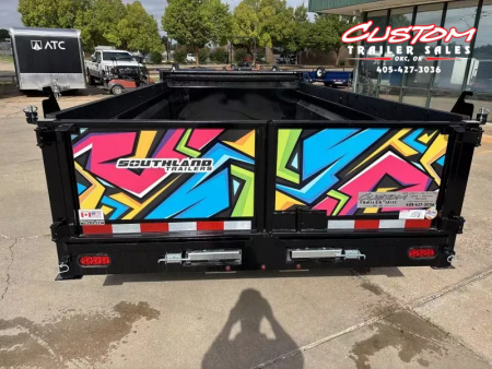 New #145063 2026 SOUTHLAND SL714 14 X 84 TANDEM AXLE 14K BUMPER PULL DUMP W/ SPARE TIRE