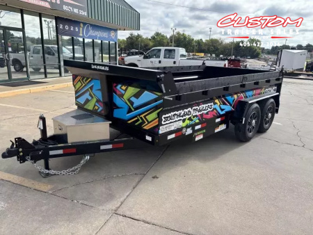 New #145063 2026 SOUTHLAND SL714 14 X 84 TANDEM AXLE 14K BUMPER PULL DUMP W/ SPARE TIRE