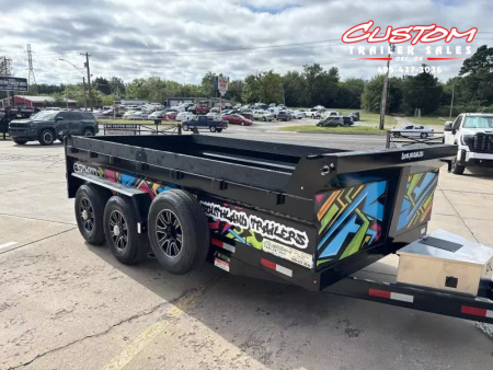 New #145063 2026 SOUTHLAND SL714 14 X 84 TANDEM AXLE 14K BUMPER PULL DUMP W/ SPARE TIRE