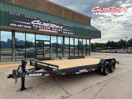 New #145225 2026 LAMAR H6 20 X 83 TANDEM AXLE 14K EQUIPMENT HAULER W/ SLIDE IN RAMPS