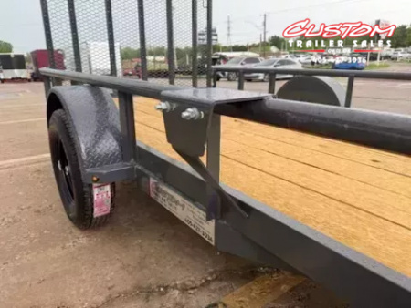 New #145759 2026 LAMAR UC 12 X 77 SINGLE AXLE PIPE TOP 3K UTILITY TRAILER W/ REAR RAMP GATE