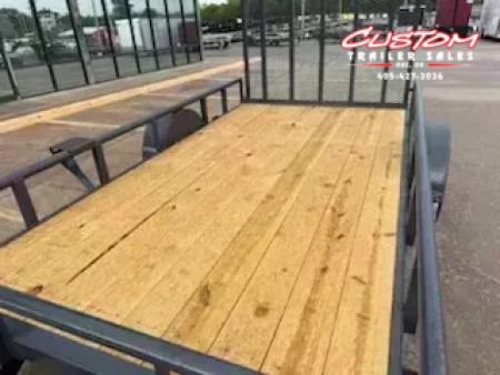 New #145759 2026 LAMAR UC 12 X 77 SINGLE AXLE PIPE TOP 3K UTILITY TRAILER W/ REAR RAMP GATE