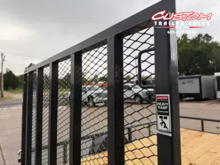 New #145759 2026 LAMAR UC 12 X 77 SINGLE AXLE PIPE TOP 3K UTILITY TRAILER W/ REAR RAMP GATE