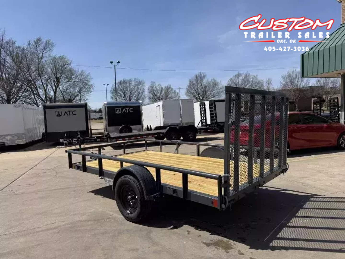 New #145921 2026 LAMAR  UC 12 X 83 SINGLE AXLE PIPE TOP 3K UTILITY TRAILER W/ REAR RAMP GATE