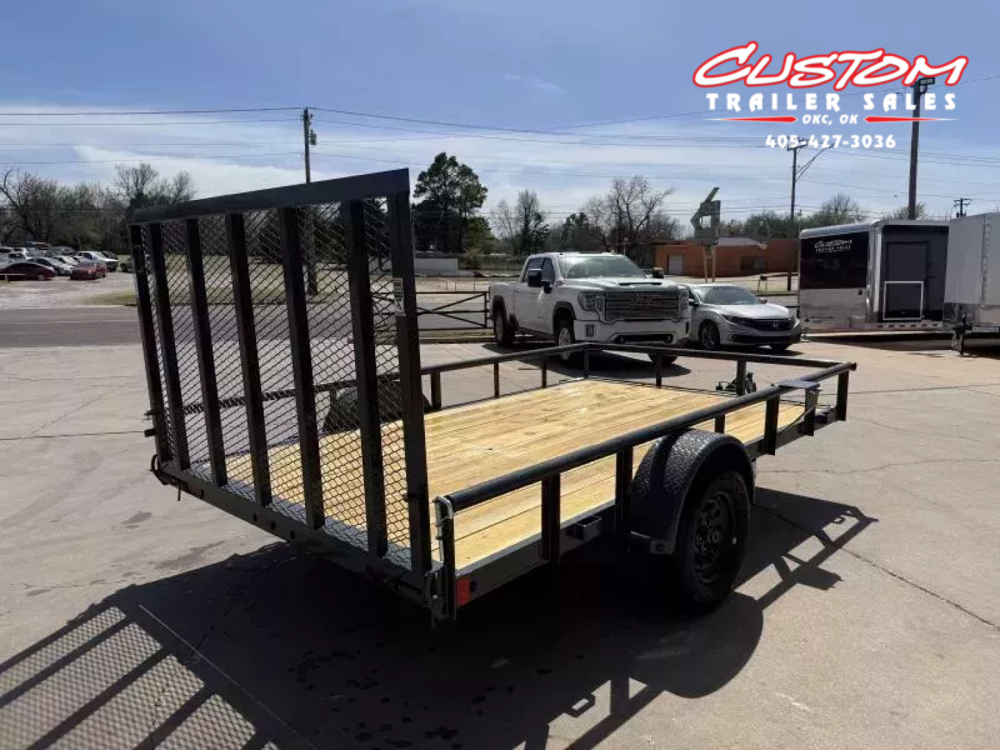 New #145921 2026 LAMAR  UC 12 X 83 SINGLE AXLE PIPE TOP 3K UTILITY TRAILER W/ REAR RAMP GATE