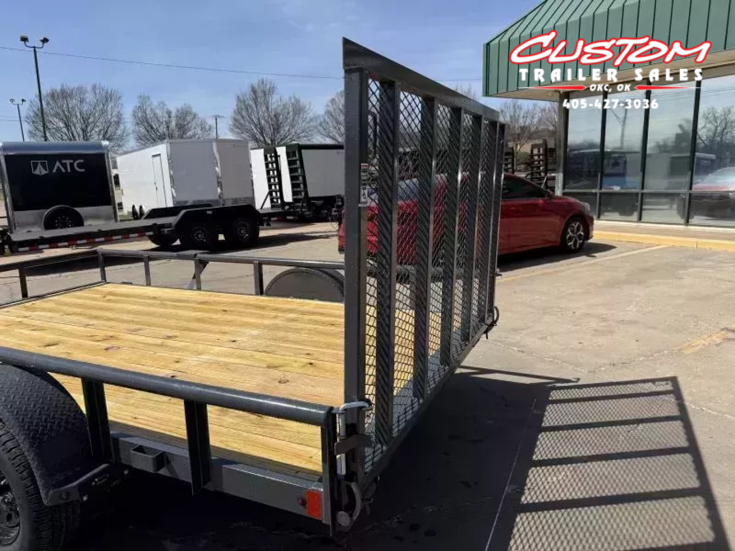 New #145921 2026 LAMAR  UC 12 X 83 SINGLE AXLE PIPE TOP 3K UTILITY TRAILER W/ REAR RAMP GATE