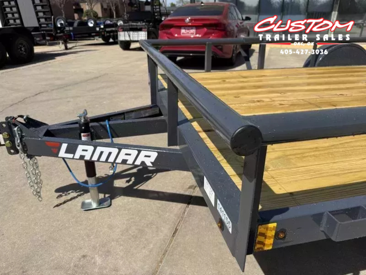 New #145921 2026 LAMAR  UC 12 X 83 SINGLE AXLE PIPE TOP 3K UTILITY TRAILER W/ REAR RAMP GATE