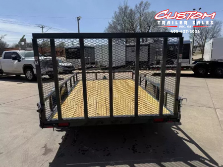 New #145921 2026 LAMAR  UC 12 X 83 SINGLE AXLE PIPE TOP 3K UTILITY TRAILER W/ REAR RAMP GATE