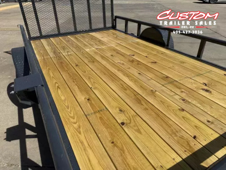 New #145921 2026 LAMAR  UC 12 X 83 SINGLE AXLE PIPE TOP 3K UTILITY TRAILER W/ REAR RAMP GATE