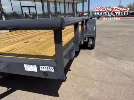 New #145921 2026 LAMAR  UC 12 X 83 SINGLE AXLE PIPE TOP 3K UTILITY TRAILER W/ REAR RAMP GATE