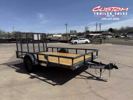 New #145921 2026 LAMAR  UC 12 X 83 SINGLE AXLE PIPE TOP 3K UTILITY TRAILER W/ REAR RAMP GATE