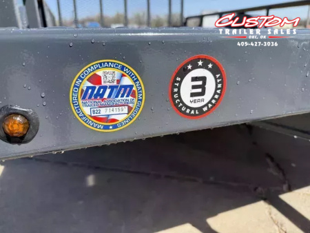 New #145921 2026 LAMAR  UC 12 X 83 SINGLE AXLE PIPE TOP 3K UTILITY TRAILER W/ REAR RAMP GATE